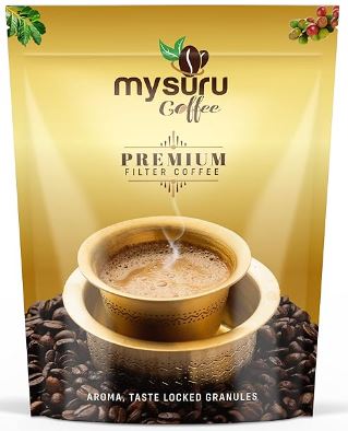 MYSURU COFFEE Premium South India Blend Filter Coffee Powder | Aromatic Taste [80% Coffee 20% Chicory] 500G, Packet