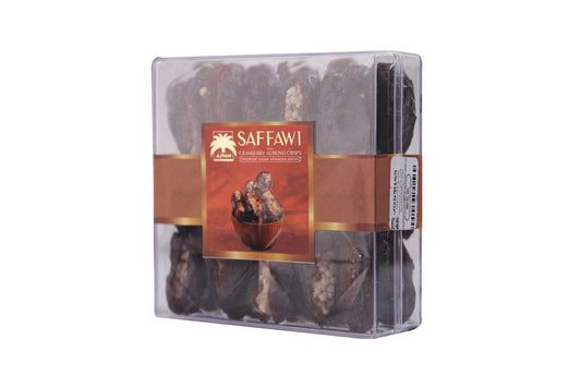 Natural safawi dates with cranberry almond crisps saudi arabian dates - 450g