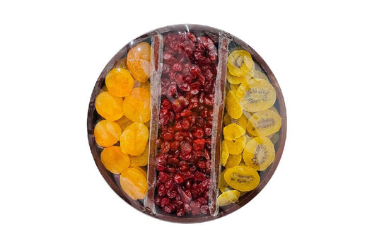 dry fruit gift hamper with wooden box cherry apricot yellow kiwi best gift for marriage birthday and corporate event