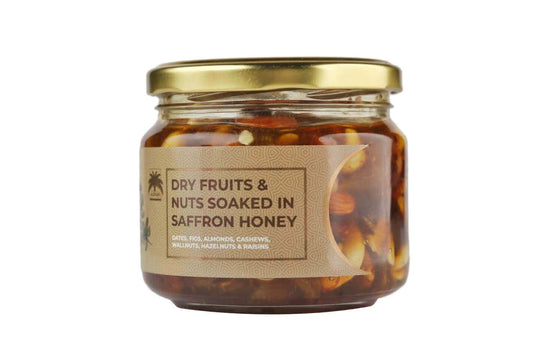 dry fruits nuts soaked in saffron honey - 350g